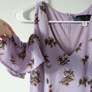 Francesca's Light Purple and Floral Summer Dress